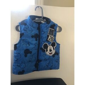 Disney Store‎ Mickey Mouse Kids 18M Full Zip Puffer Vest Winter Jacket